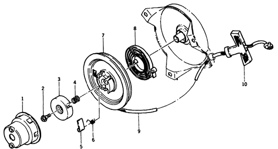 Recoil Starter - 5 Horsepower Kawasaki Engine Diagram and Parts List for 8773-0-G2450  Briggs and Stratton Generator